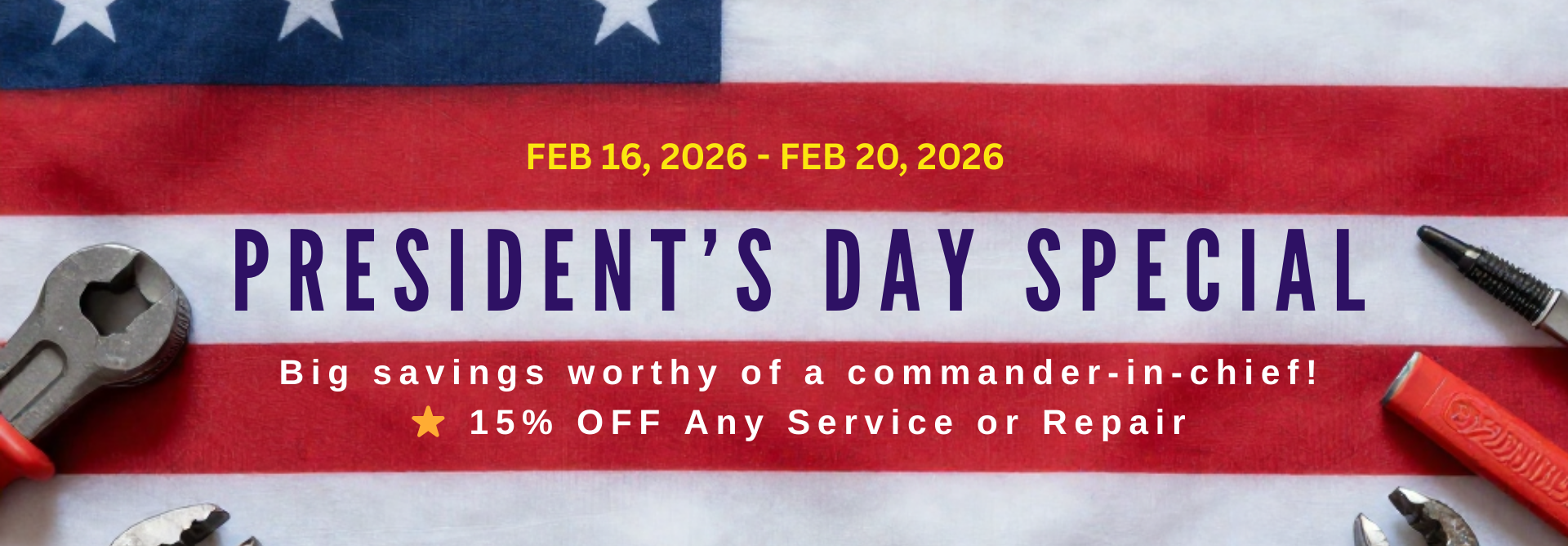 President's Day Banner 2026 